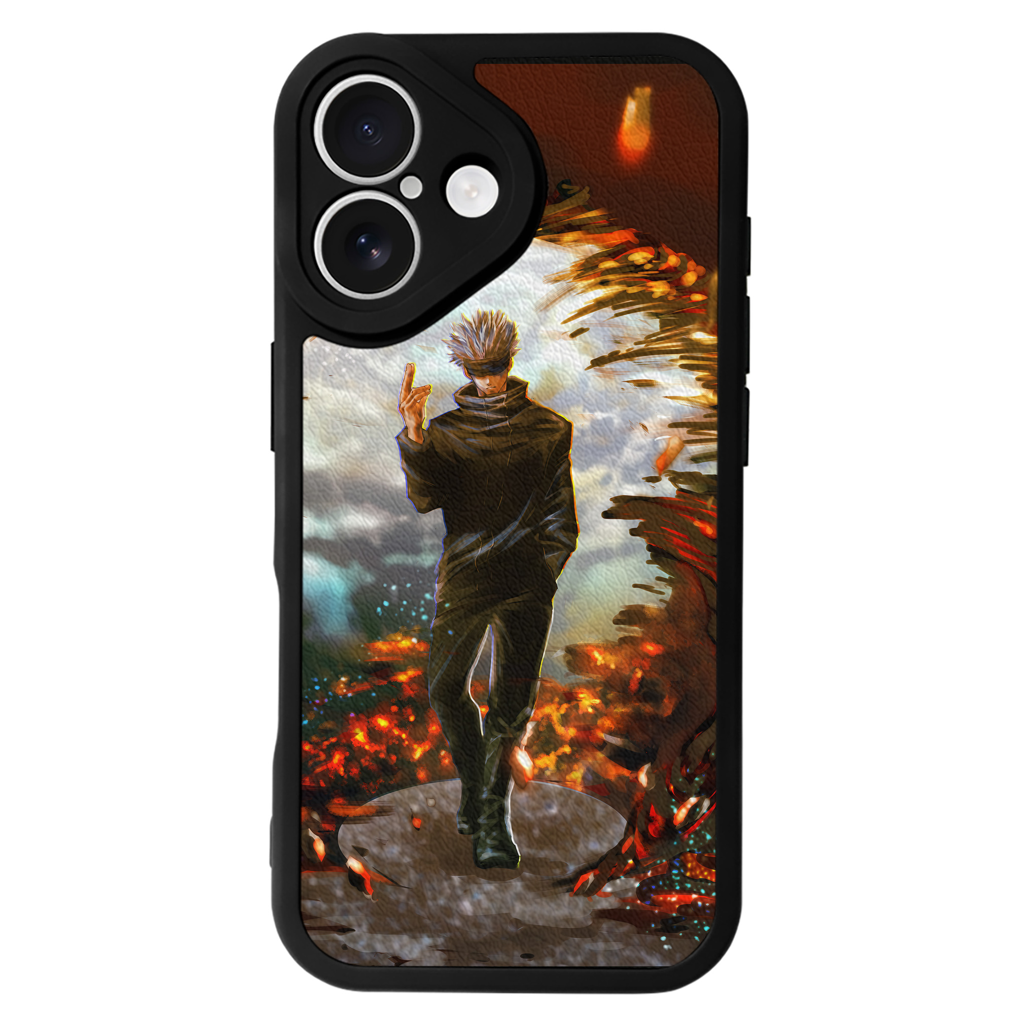（画像用） 呪術廻戦 Jujutsu Kaisen 【iPhone 16シリーズ対応】シリコンスマホケース（レザー調） 材質：シリコン